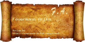Feuermann Arika névjegykártya